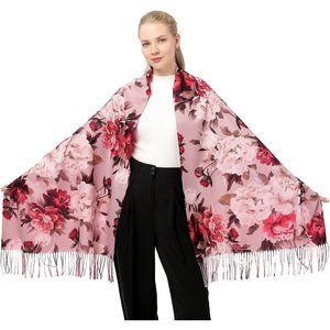 Women Fashion Art Printed Tassel Soft Cashmere Warm Blanket Wrap Shawl